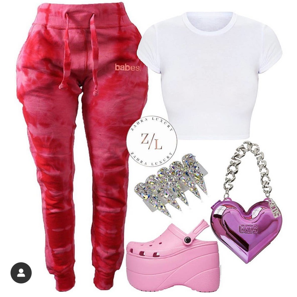 BABES Pink Tie Dye "Lola" Jogger Sweatpant Size M